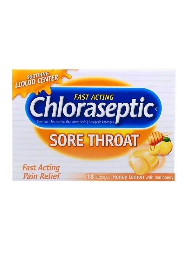 Chloraseptic Lozenges Honey Lemon (18 Lozenges)