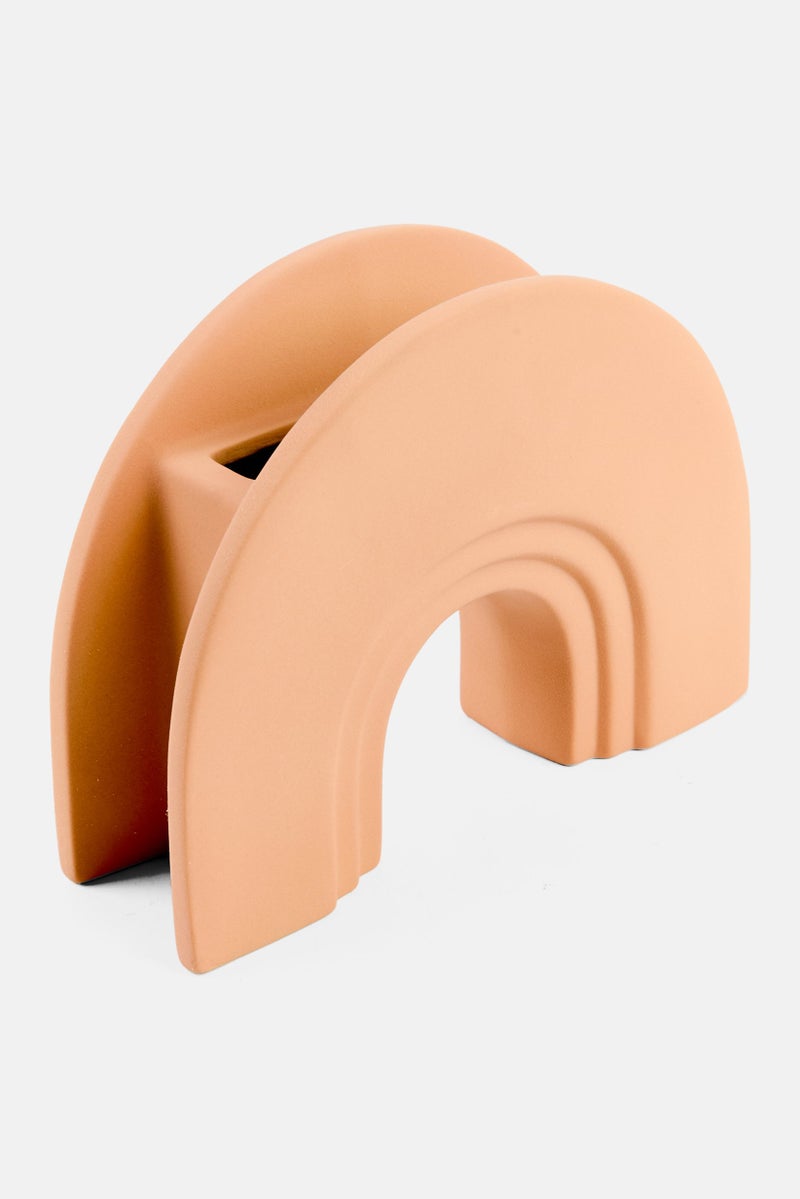 Muy Mucho Decorative Ceramic Vase, Peach  - Image 2