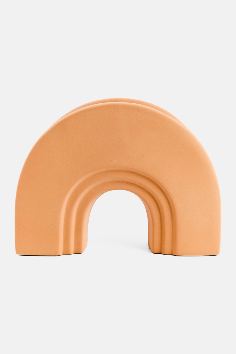 Muy Mucho Decorative Ceramic Vase, Peach  - Image 1