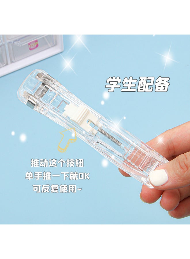 HELPS Transparent Clip Pusher File Data Finishing Clip Student Test Paper Binding Clip Snack Sealing Ticket Clip Stationery Clip - Image 2