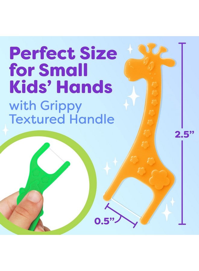 Trueocity Kids Flossers 4 Pack (200 Total) Kids Floss Picks Flossers Kids Floss For Kids Cute Animal Shapes Glides Easy Between Teeth Flosser Helps Prevent Tooth Decay & Gum Disease Bubble Gum Flavored - Image 4