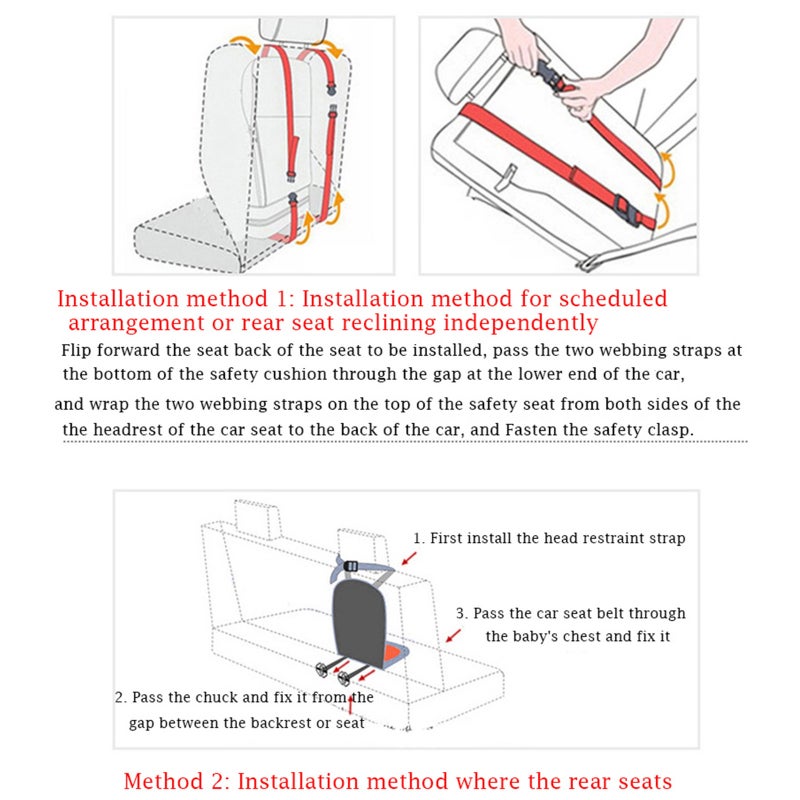 Portable Car Child Seat Cartoon Skin-Friendly Child 6 Months to 12 Years Old Infant Safety Seat - Image 4