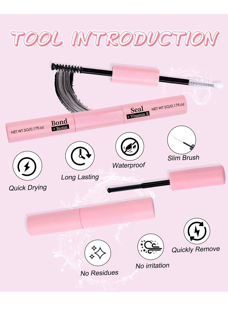 CMAYOME 4 Styles DIY Eyelash Extension Kit 378 Clusters, 8-16mm Mixed Individual Lashes Cluster, Natural Curl Personal Eyelash Set, Segmented False Eyelashes, Thick Eyelashes - Image 4