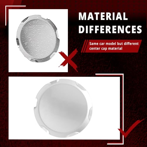 RTrhinotuning 6.6 in Wheel Center Caps Compatible with Terrain 17" 6 Spok Silver Wheel 2010-2017 OD: 6.57"(167 mm) ID: 5.91"(150 mm) 4 PCS Silver Hub Caps - Image 4