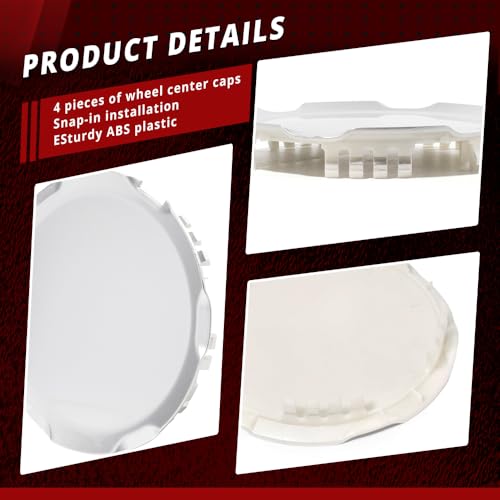 RTrhinotuning 6.6 in Wheel Center Caps Compatible with Terrain 17" 6 Spok Silver Wheel 2010-2017 OD: 6.57"(167 mm) ID: 5.91"(150 mm) 4 PCS Silver Hub Caps - Image 3