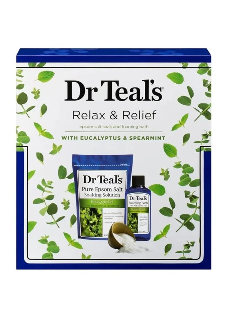 Dr Teal's Dr Teal's  Epsom Salt Soak  312Gm & Foaming Bath 88Ml-Eucalyptus & Spearmint set