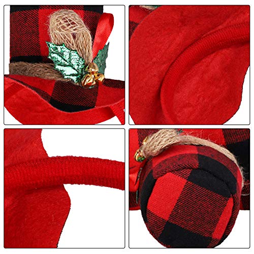 URATOT 8 Pack Christmas Reindeer Hair Hoop Headbands Xmas Party Costume Photo Prop Booth Headbands for Favors - Image 5