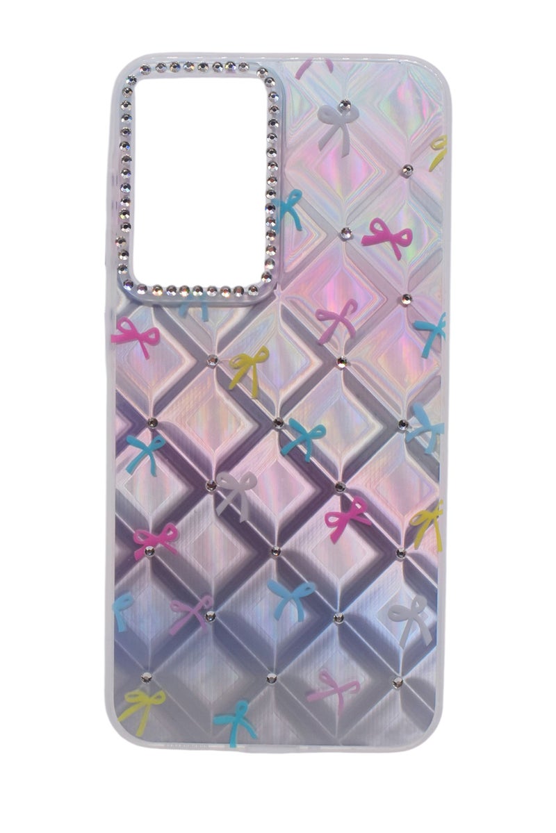 CFS TPU Bows Printed Back Cover Case with Rhinestone Camera Border For Samsung Galaxy A36 - Multicolor - Image 1