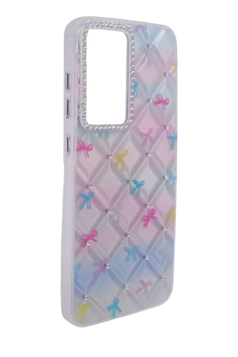 CFS TPU Bows Printed Back Cover Case with Rhinestone Camera Border For Samsung Galaxy A36 - Multicolor - Image 3