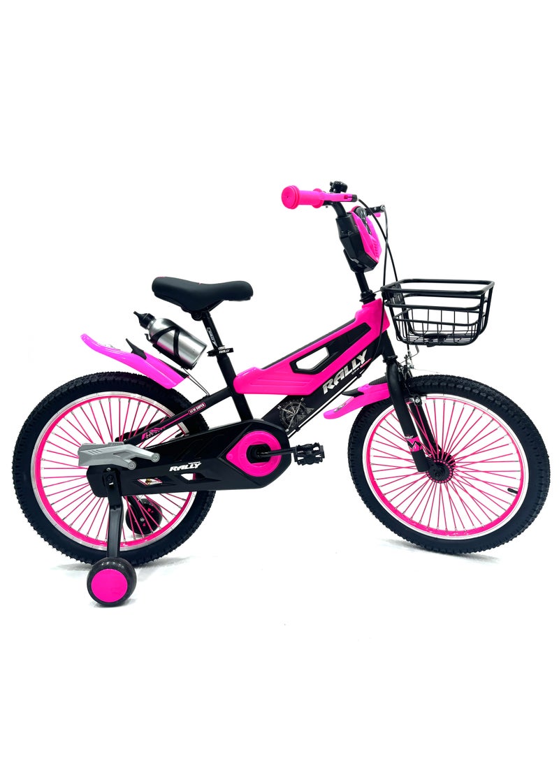 RALLY BICYCLE - RALLY BICYCLE, Kids bike, RL-20-1390, for 6-10 Years old with training wheels, Bell, Chain cover, Basket and Water bottle - Image 1