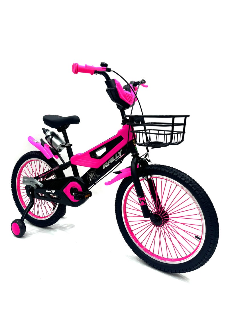 RALLY BICYCLE - RALLY BICYCLE, Kids bike, RL-20-1390, for 6-10 Years old with training wheels, Bell, Chain cover, Basket and Water bottle - Image 1