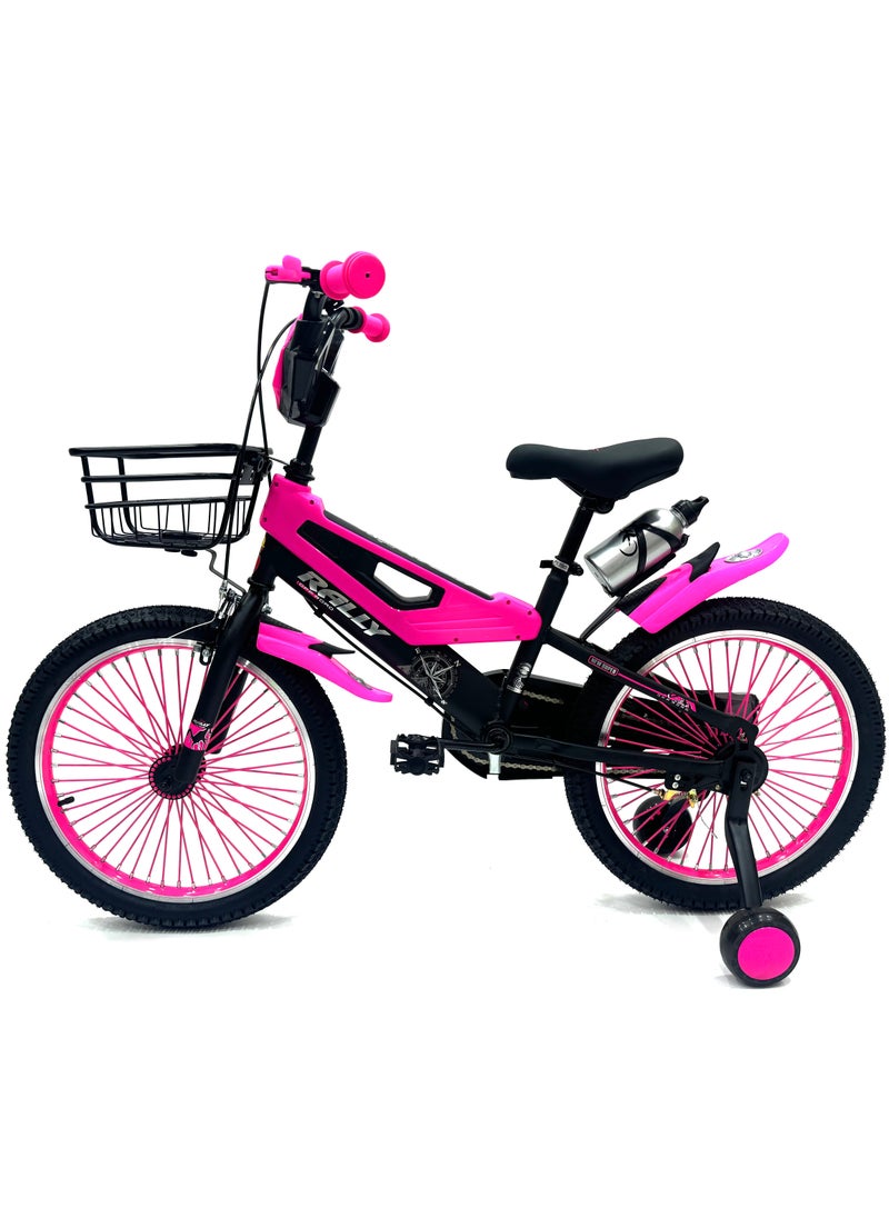 RALLY BICYCLE - RALLY BICYCLE, Kids bike, RL-20-1390, for 6-10 Years old with training wheels, Bell, Chain cover, Basket and Water bottle - Image 1