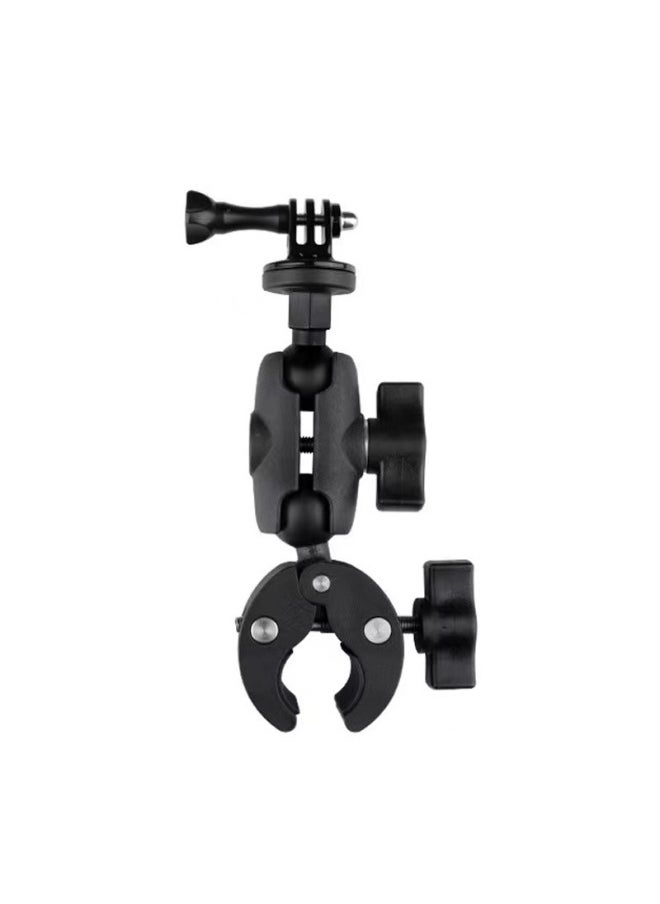 Suitable For Gopro Sports Camera Bracket Motorcycle Rearview Mirror Riding Recorder Fixed Strong Clip Bracket-Color:Short Powerful Clamp Bracket - Image 1