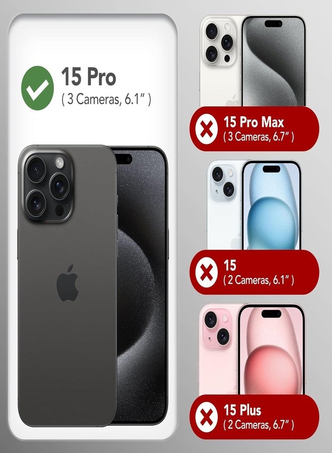 غونيز جراب مغناطيسي من GONEZ لهاتف iPhone 15 Pro، متوافق مع MagSafe، [واقي شاشة + واقي عدسة الكاميرا]، جراب سيليكون مقاوم للصدمات والخدوش، مقاس 6.1 بوصة، لون حجري - Image 2