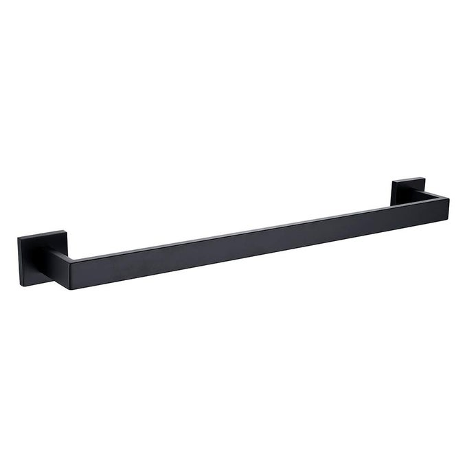 236 INCH BLACK SINGLE TOWEL BAR RACK SUS 304 STAINLESS STEEL BATHROOM TOWEL BAR HEAVY DUTY TOWEL HOLDER KITCHEN TOWEL ROD WALL MOUNT WITH SCREWS TOWEL BAR ROD MATTE BLACK FINISH