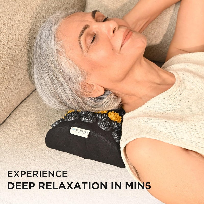 Core Asana Acupressure Massager Pillow Orthopedic Cervical Pillow for Neck Pain and Shoulder Pain Relief Reduce Stress and Tension with Neck Pillow Massager Grapevine - Image 3