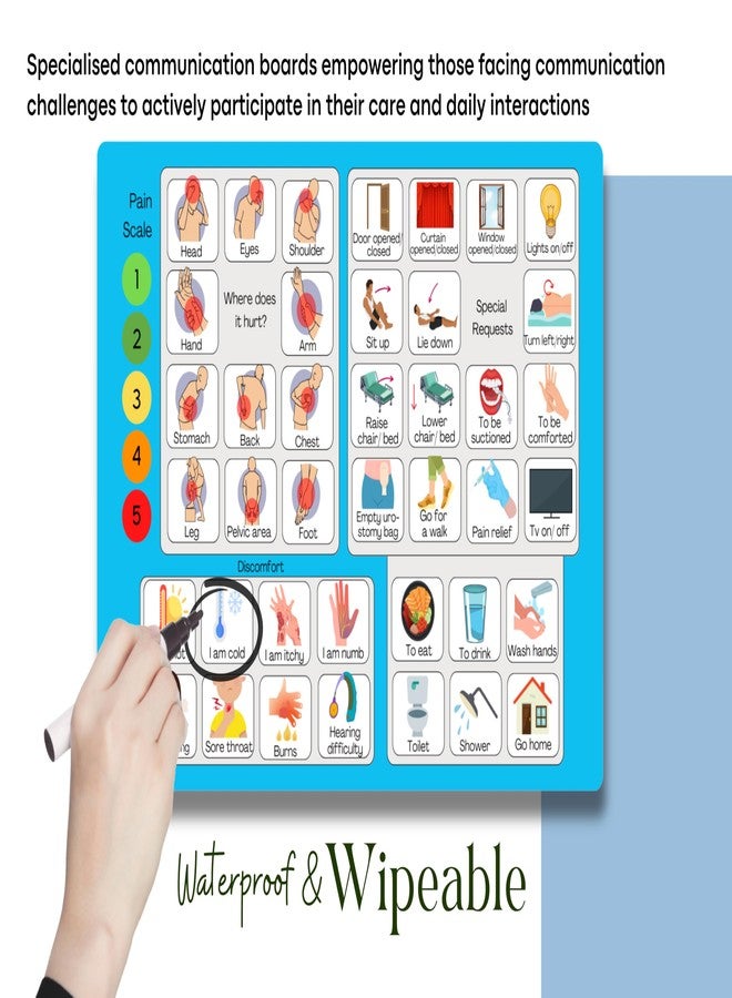 Hidaya Prints Plastic Communication Boards Set- Non Verbal Aid for Autism Kids and Adults Aphasia Stroke Patients, Versatile Home and Hospital Use - Image 5