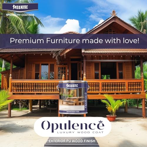 Sheenlac Opulence Exterior Polyurethane Varnish 1L — Glossy Finish | Premium PU Wood Coating for Outdoor Furniture & Joinery | UV Resistant | Moisture Proof | Long-Lasting Durability - Image 4