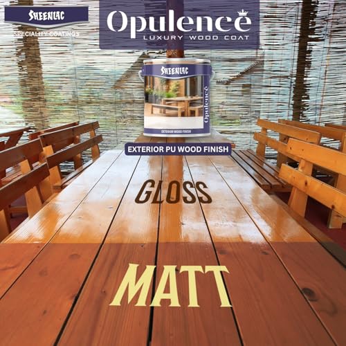 Sheenlac Opulence Exterior Polyurethane Varnish 1L — Glossy Finish | Premium PU Wood Coating for Outdoor Furniture & Joinery | UV Resistant | Moisture Proof | Long-Lasting Durability - Image 5