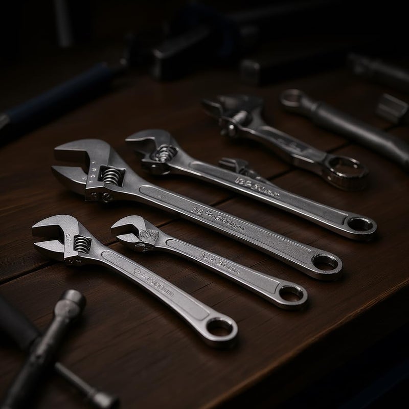 SNAPPSY طقم مفاتيح ربط قابلة للتعديل 6 8 10 12 15 18 24 بوصة | فولاذ كربوني 45# | أداة يدوية للمنزل، السيارات، الحدائق | رأس قابل للتعديل متين مع مقبض مريح | بناء ثقيل الاستخدام مع خيارات متعددة - Image 4