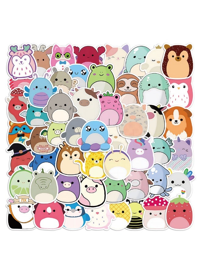 NIBEMINENT 50 Pcs Squishmallow Deco Kit Waterproof Stickers, High Definition Printing Bright Colors, Suitable for Laptop Skateboard Luggage Water Bottle Guitar DIY - Image 2