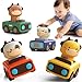 iPlay, iLearn iPlay iLearn Press to Go Car Toys for Toddlers 13 Baby Animal Racing Cars Infant Play Vehicle Set Baby Push Go Friction Car Toys for 691218 Months 1st Birthday Gifts for 12 Years Old Boys - Image 2