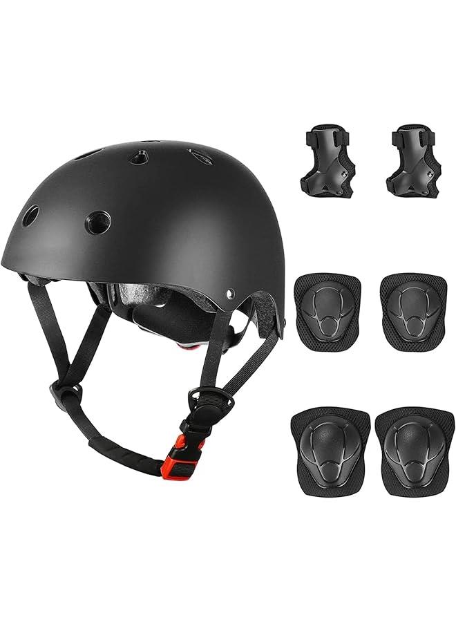 Kids Bike Helmet Set，Adjustable Helmet for Ages 3-9 Girls boys,Protective Gear with Elbow Knee Wrist Pads for Multi-Sports Skateboarding Bike Riding Scooter Inline Roller Skate