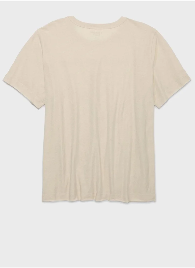 American Eagle Crew Neck Printed T-Shirt