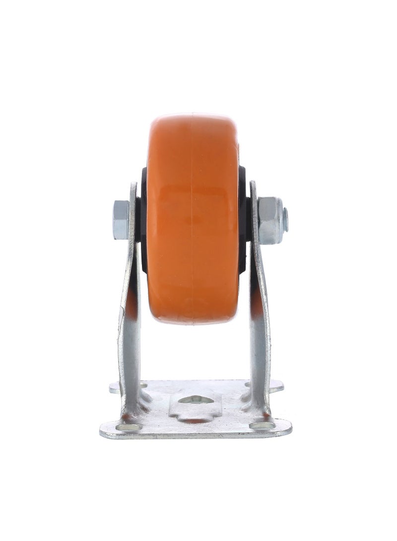 BMB tools 2-Piece 75mm Orange PVC Medium Duty Caster Double Ball Bearing - Rigid - Plate - Image 4