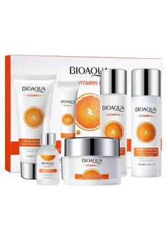 BIOAQUA 6 In 1 Vitamin C Moisturizing Beautiful Hydrating Shrink Pore Skin Care Set  - Image 1