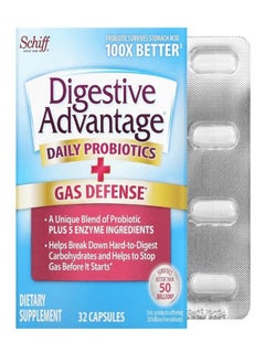 Schiff Digestive Advantage Daily Probiotics  Gas Defense 32 Capsules  - Image 1