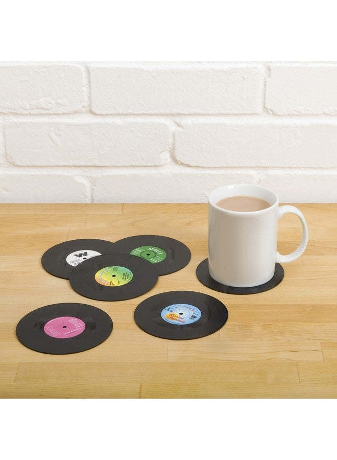 Gift Republic Retro Vinyl Coasters, Cool Drinks Coasters, Great Housewarming Gift, Music Lovers Gift Idea - Image 2