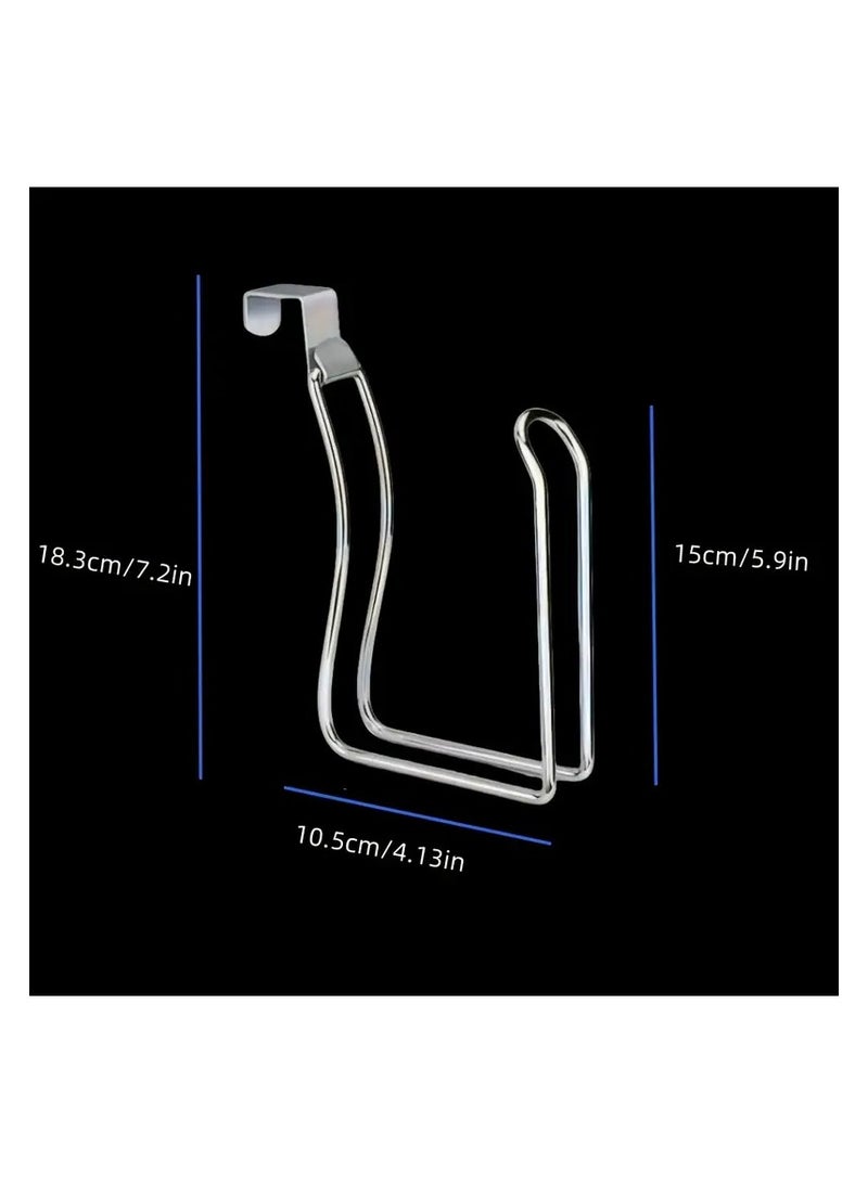 Toilet Paper Holder with Polished Finish - Multifunctional Hanging Rack for Bathroom and Toilet, Paper Roll Organizer with Household Storage Display Hook  - Image 2
