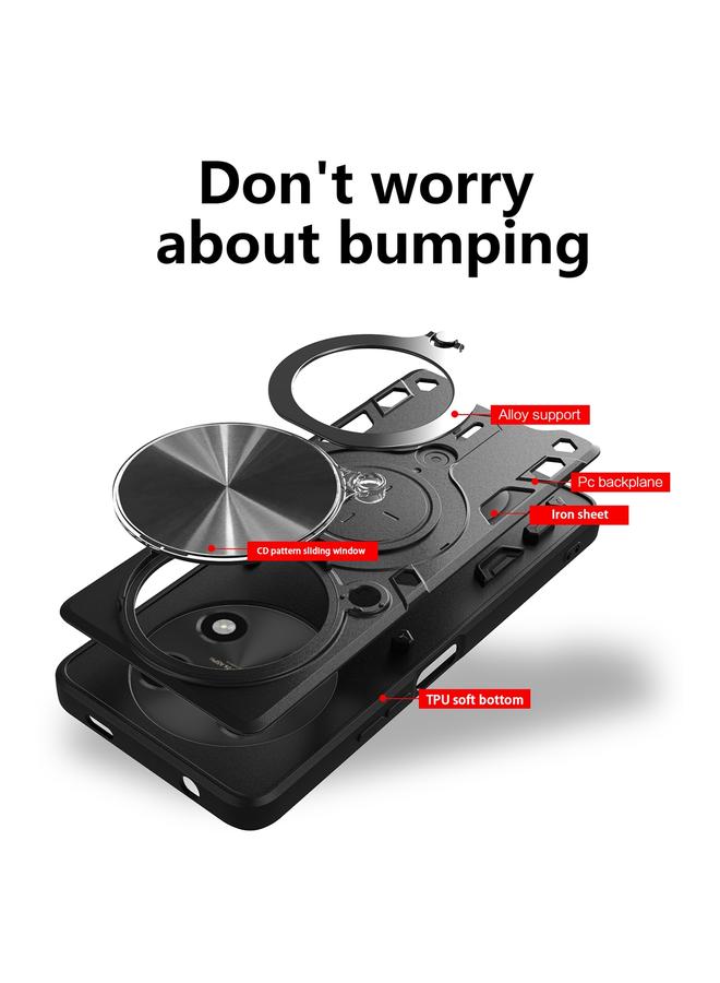 Zaboon Case For Huawei nova Y91 4G CD Texture Sliding Camshield Magnetic Holder Phone Case - Image 3