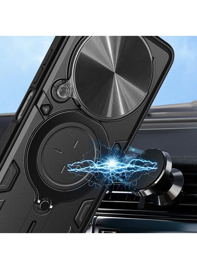 Zaboon Case For Huawei nova Y91 4G CD Texture Sliding Camshield Magnetic Holder Phone Case - Image 4