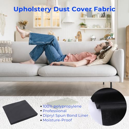 UBCGOTT Upholstery Cambric Dust Cover Fabric 60 Inch x 3 Yard Replacement Bottom Replacement for Underside of Mattress Box Spring or Foundation, Sofas, Chairs, Conceals Frame and Staples Inside Furniture - Image 4