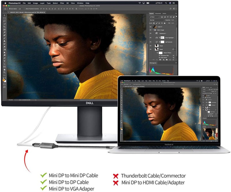 Answin USB C to Mini Displayport (4K@60Hz), Thunderbolt 3 to Mini DisplayPort Adapter for iPhone 15/16/17 Series, M2-M4 MacBook, MacBook Air/Pro 2019-2025, Galaxy S15-S25, Steam Deack and Rog Ally - Image 2