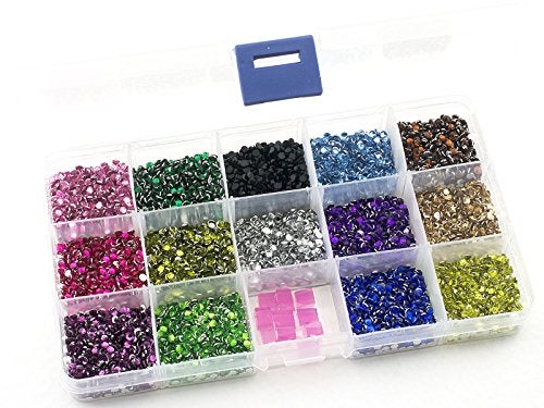 Summer-Ray.com Summer-Ray 3mm Assorted Color Rhinestones in Storage Box (Color Collection #1) - Image 2