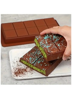 Generic BPA-Free 1Pcs Chocolate Bar Mold - Reusable, Non-Stick Candy Mold for Stuffed Chocolates, 10-Cavity for Knafeh Pistachio Bars  - Image 2