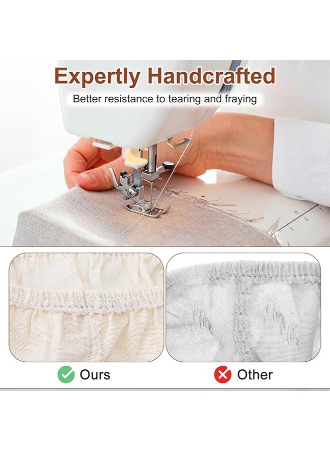 2pcs الغذاء الصف المعاد تدوير غطاء بطانة بانتون، الخبز الحمض الطبيعي الراتان بانتون مقاومة القماش لسلة مقاومة الحمض، الخبز المنزل الخبز - Image 5