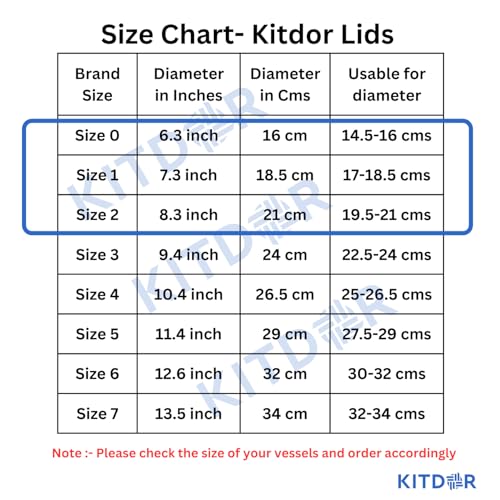 Kitdor Glossy Steel Lids for Utensils with Knobs | Melt-Free with a Good Gripsteel Lid for Kadai and Other Utensils | Round, Rust Resistant Steel (3 Pcs Set, Extra - Small) - Image 4