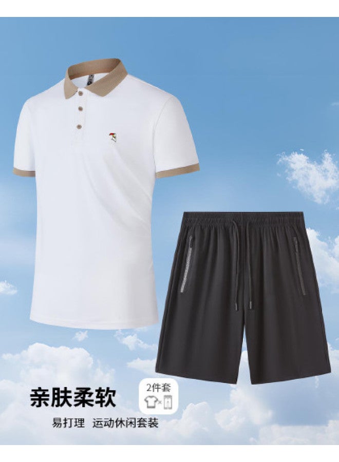 Tucano two-piece Summer Polo Shirt Set With Turn-down Collar For Men - Image 1