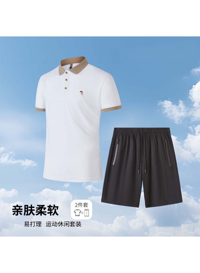 Tucano two-piece Summer Polo Shirt Set With Turn-down Collar For Men - Image 2