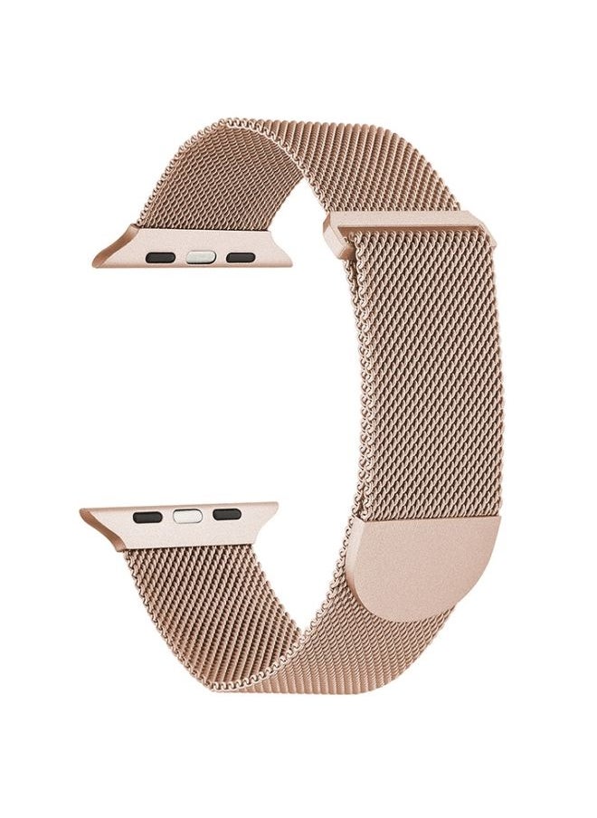 Generic - Replacement Strap For Apple Watch SE 2023 40mm Milanese Metal Magnetic Watch Band Rose Gold - Image 1