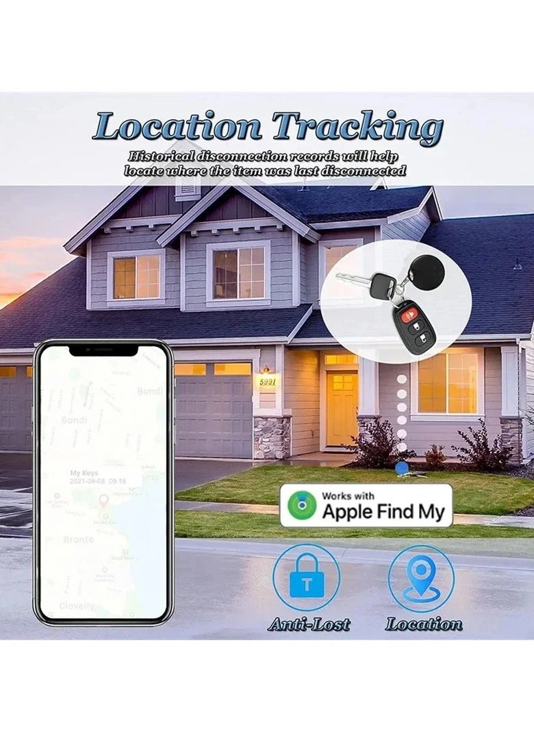 UanTii - Smart Finder Bluetooth Tacker Smart AirTag Anti Lose Reminder key Finder Works with IOS Find My App (Black-2pcs) - Image 1