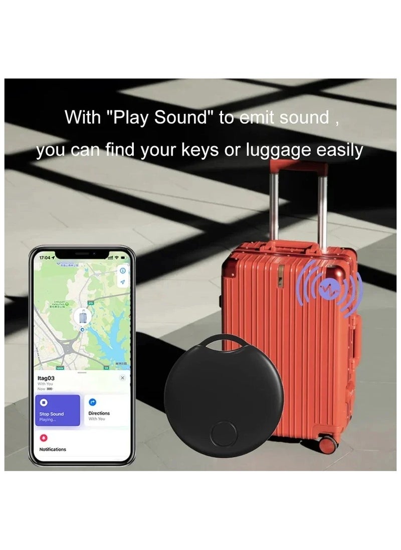 UanTii - Smart Finder Bluetooth Tacker Smart AirTag Anti Lose Reminder key Finder Works with IOS Find My App (Black-2pcs) - Image 1