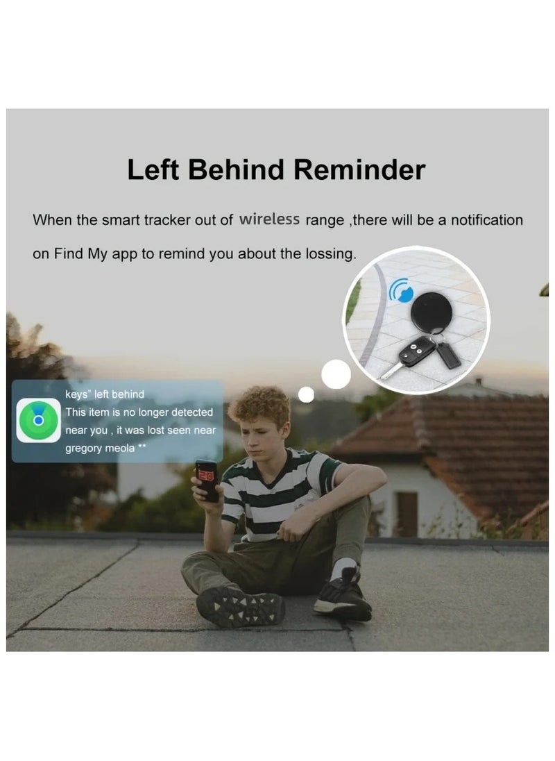 UanTii - Smart Finder Bluetooth Tacker Smart AirTag Anti Lose Reminder key Finder Works with IOS Find My App (Black-2pcs) - Image 1