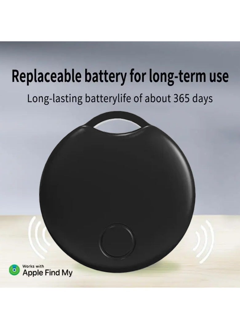 UanTii - Smart Finder Bluetooth Tacker Smart AirTag Anti Lose Reminder key Finder Works with IOS Find My App (Black-2pcs) - Image 1