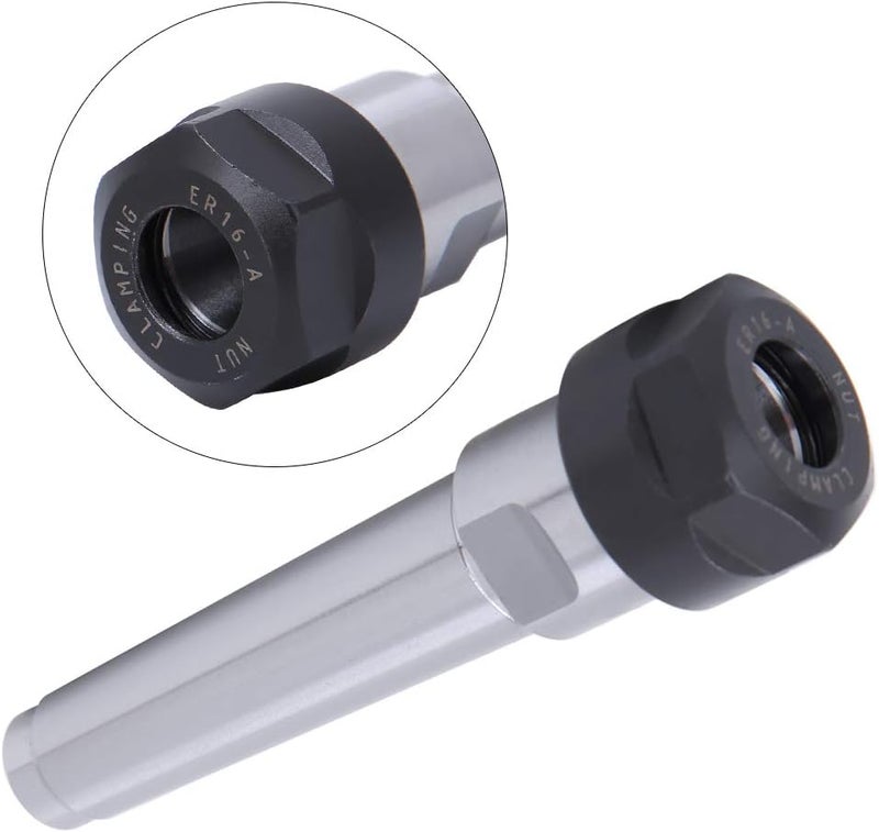 ER16 Chuck Collet Shank Holder, Morse Taper MTB2 - ER16 - M10 Carbon Steel Tool Holder for CNC Lathes and Milling Machines with 0.0005" Precision - Image 4
