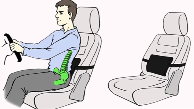 Renewa Lumbar Pillow Back Support for Chair- Memory Foam Lumbar Support Pillow for Chair and Car, Full Back Rest Cushion for Back Pain Relief - Image 5